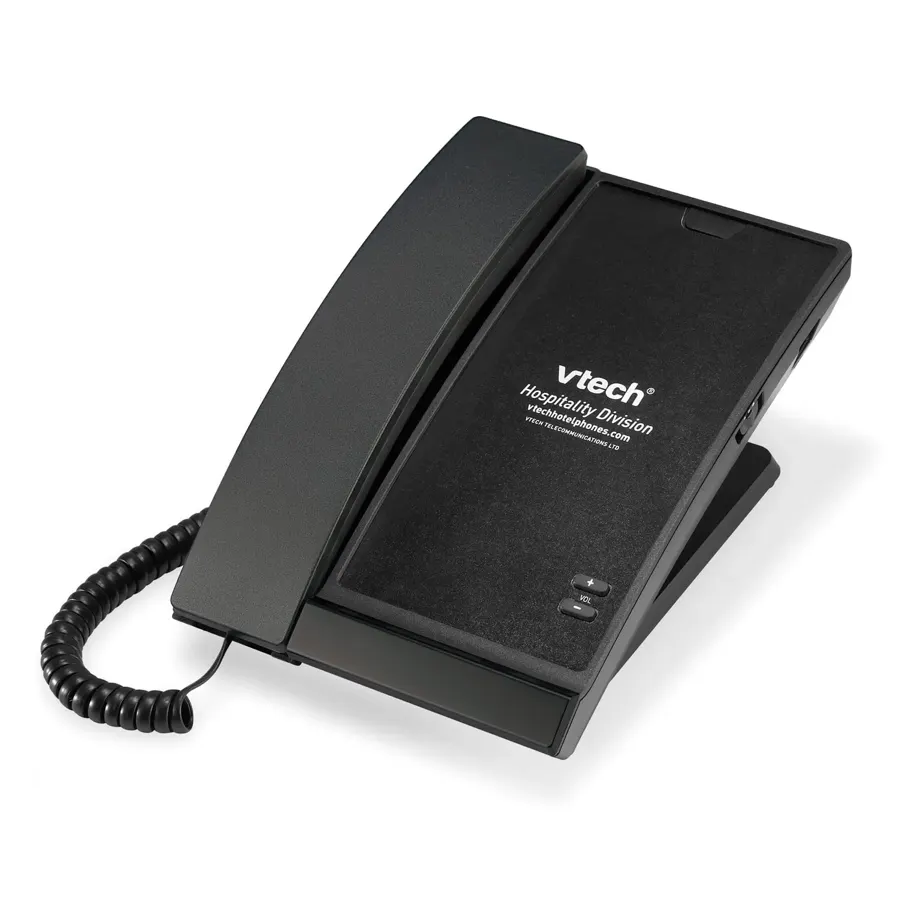 A2100 1-Line Contemporary Analog Lobby Phone - Matte Black