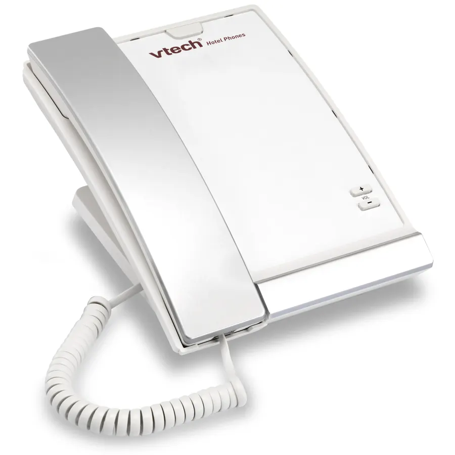 A2100 1-Line Contemporary Analog Lobby Phone - Silver & Pearl