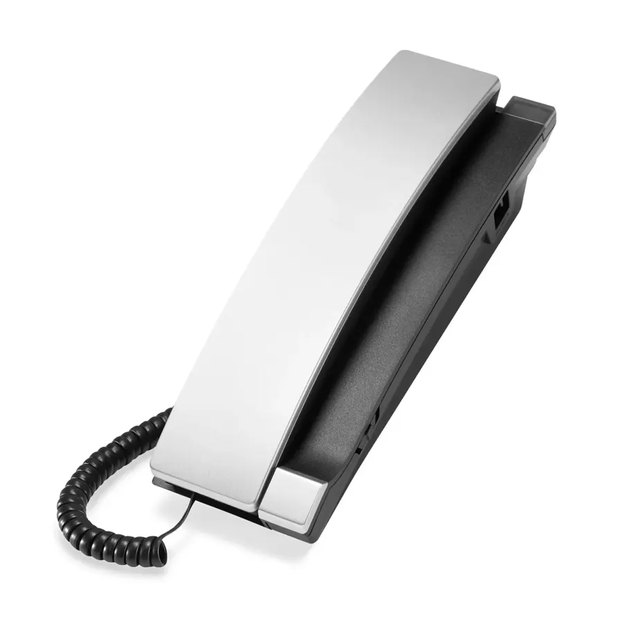 A2310-NM 1-Line Contemporary Analog TrimStyle Phone with No MWI - Silver & Black