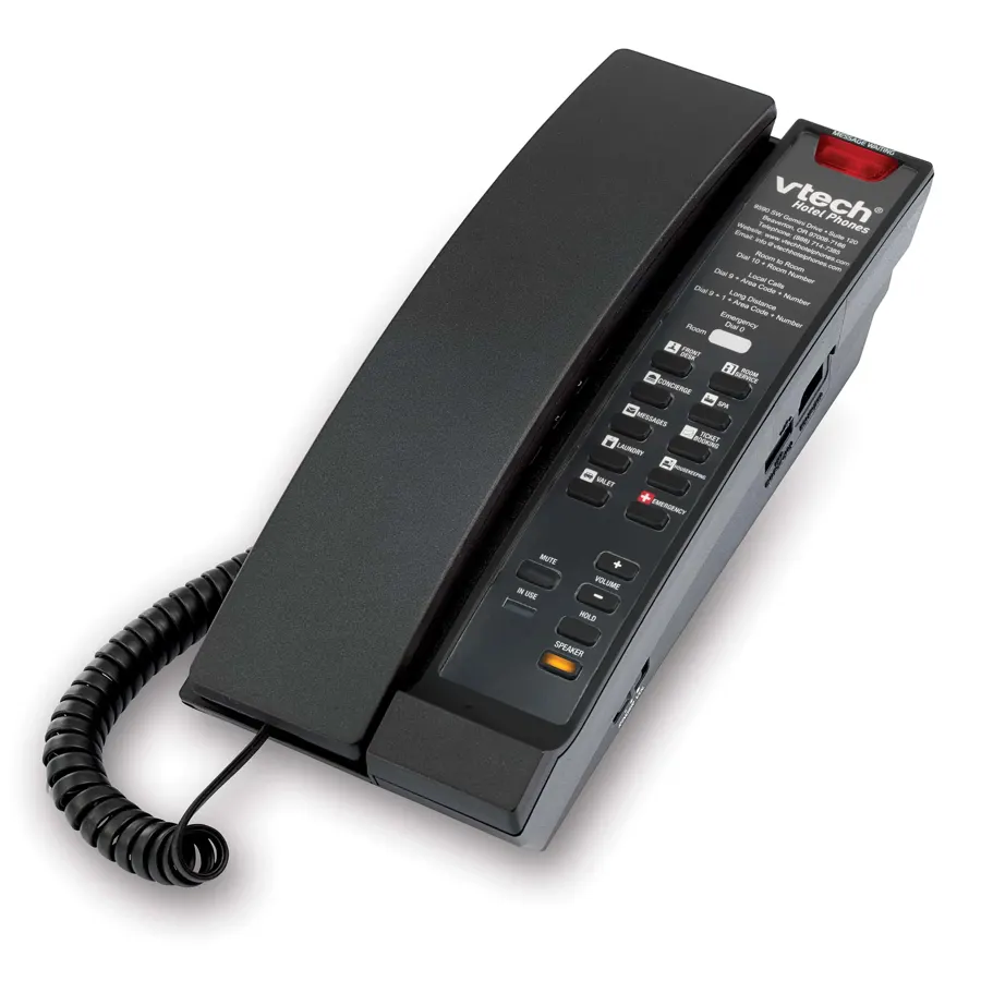 CTM-S2213 1-Line Contemporary SIP Corded Petite Phone - Matte Black