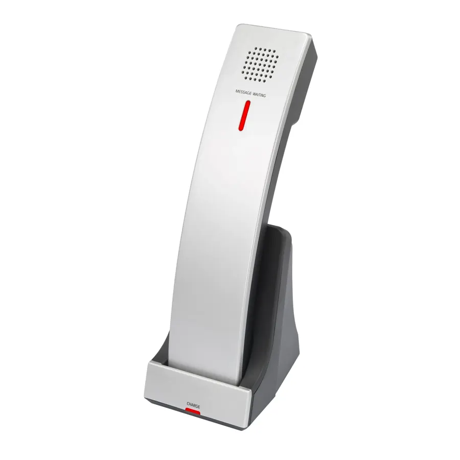 CTM-S2415HC 1-Line Contemporary SIP Cordless Accessory Handset with Charger - Silver & Black