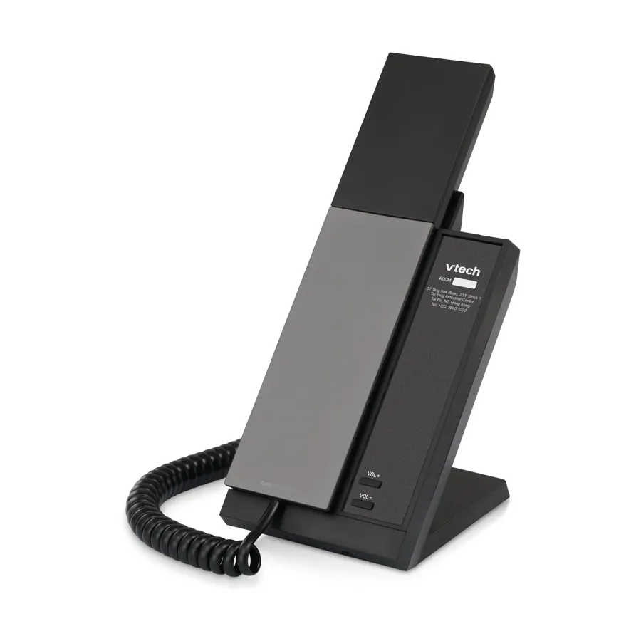 NG-A3100 1-Line Analog Corded Lobby Phone - Gunmetal & Black