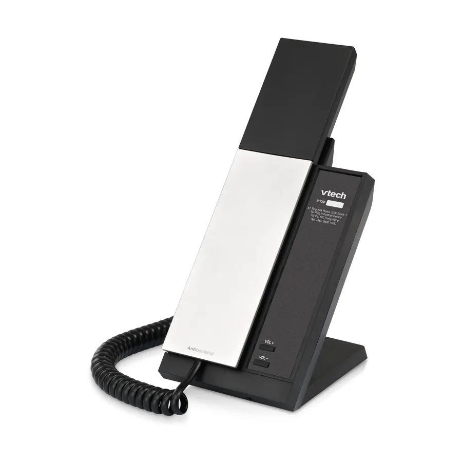 NG-A3100 1-Line Analog Corded Lobby Phone - Silver & Black