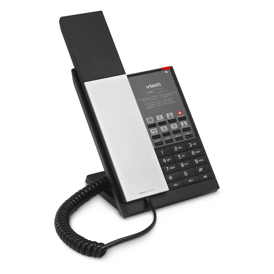 NG-A3211 1-Line Analog Corded Phone - Silver & Black