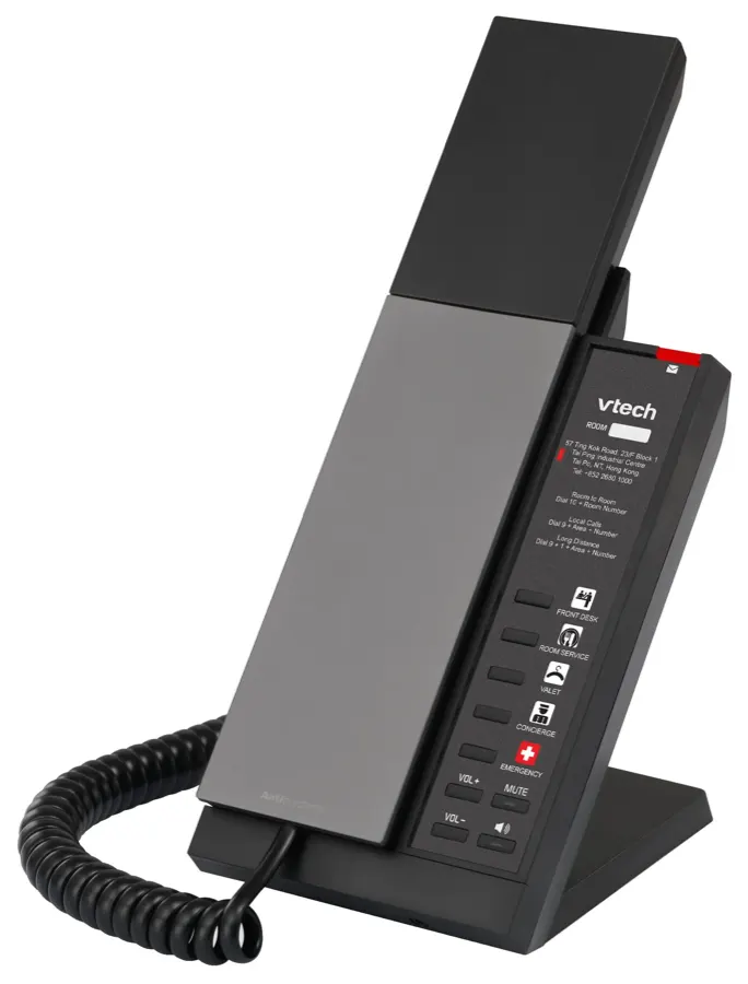 NG-A3212 1-Line Analog Corded Phone - Gunmetal & Black