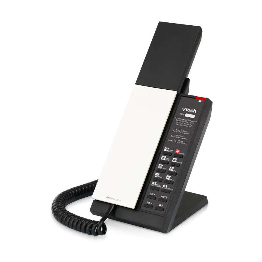 NG-A3212 1-Line Analog Corded Phone - Pearl & Black