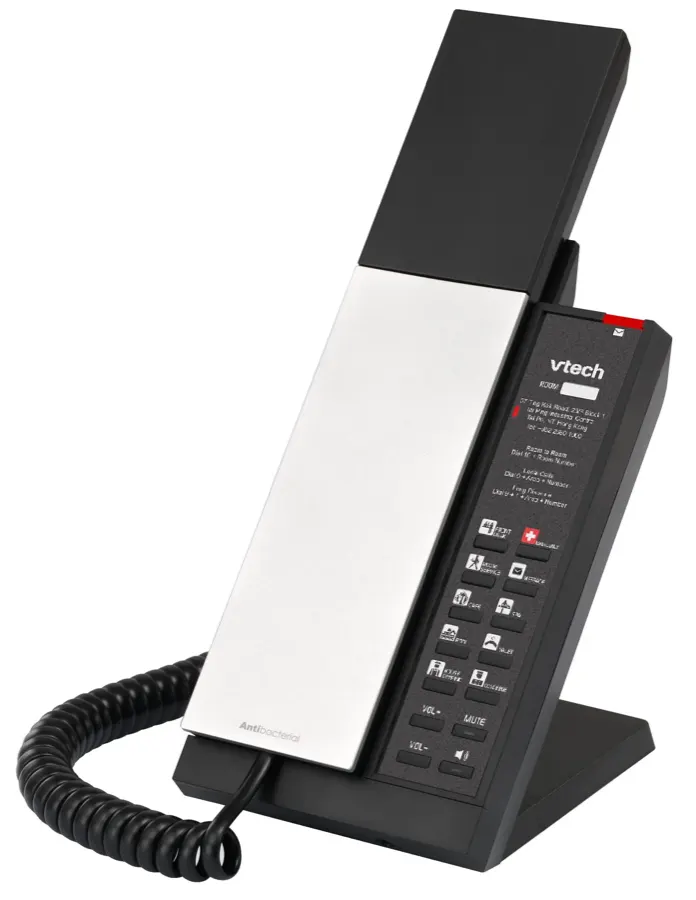 NG-A3212 1-Line Analog Corded Phone - Silver & Black