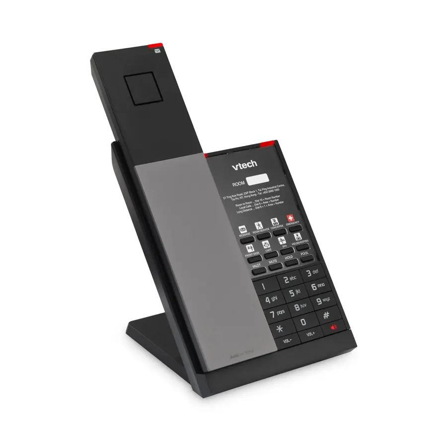 NG-A3411 1-Line Analog Cordless Phone with Battery Backup - Gunmetal & Black