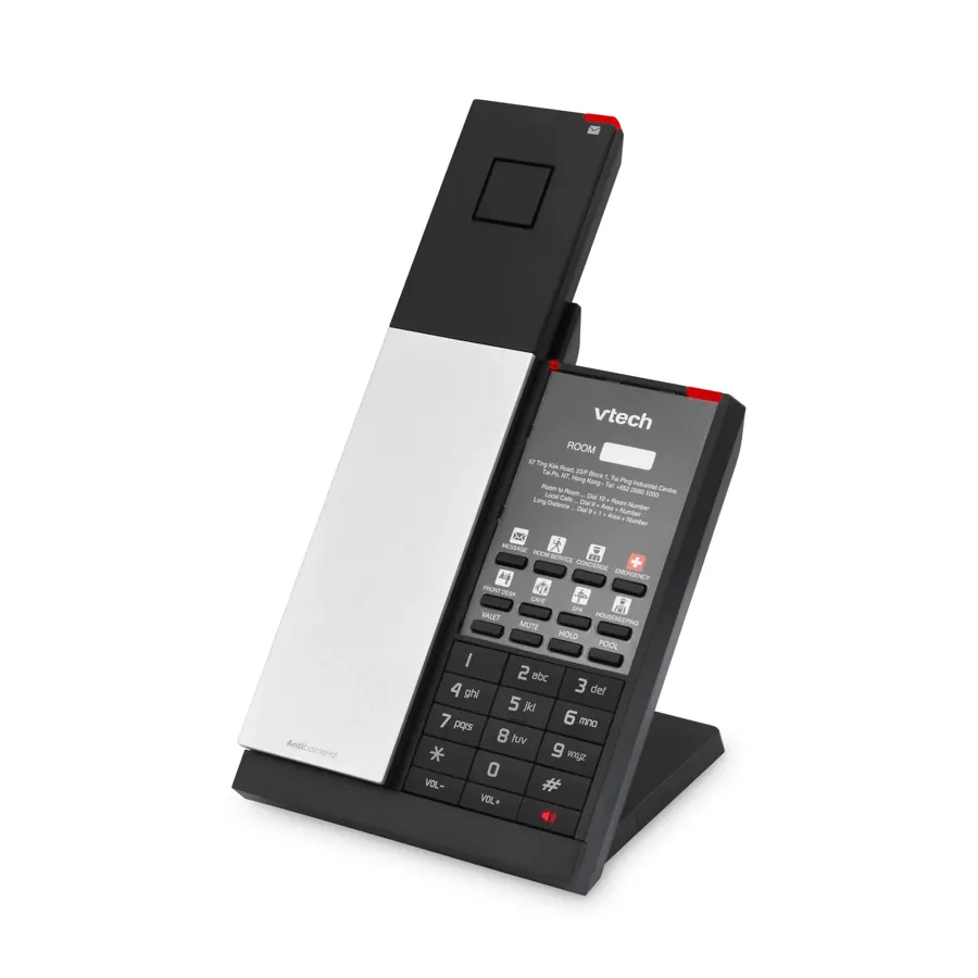 NG-A3411 1-Line Analog Cordless Phone with Battery Backup - Silver & Black