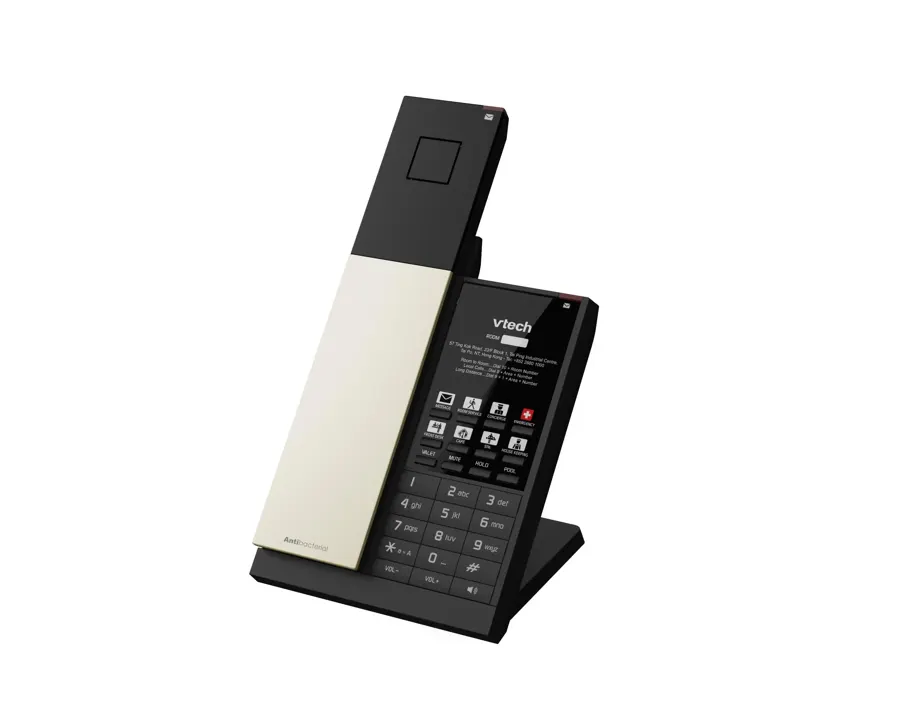 NG-A3411 1-Line Analog Cordless Phone with Battery Backup - Pearl & Black