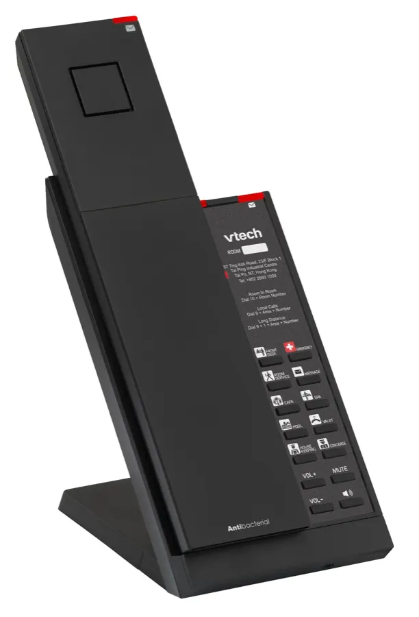 NG-A3412 1-Line Analog Cordless Phone with Battery Backup - Matte Black