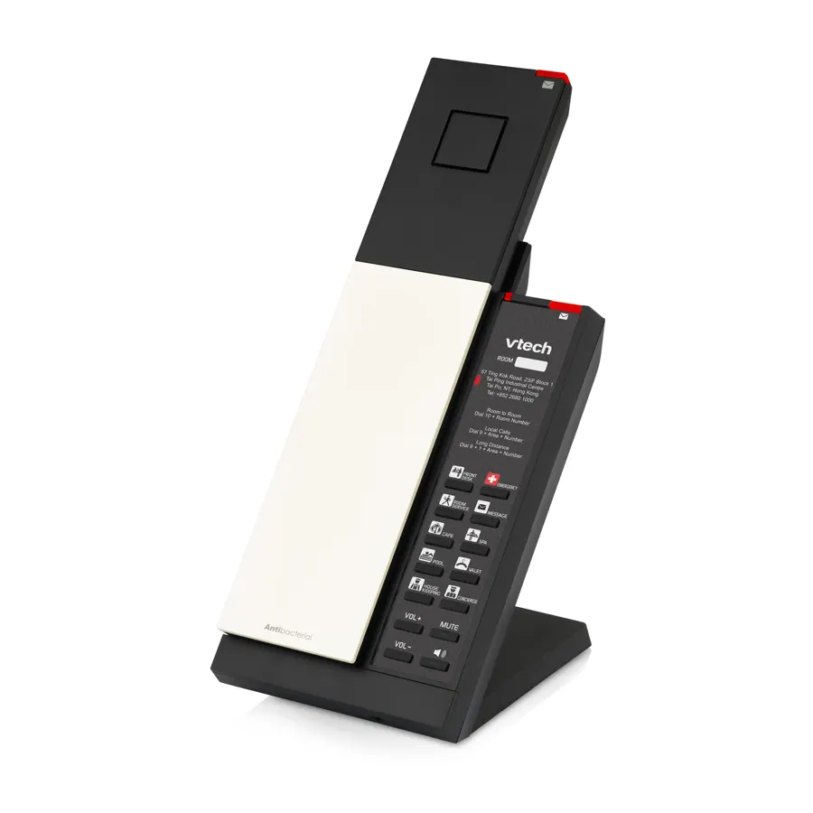 NG-A3412 1-Line Analog Cordless Phone with Battery Backup - Pearl & Black