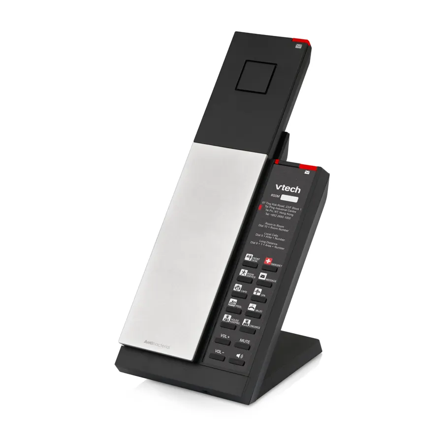 NG-A3412 1-Line Analog Cordless Phone with Battery Backup - Silver & Black
