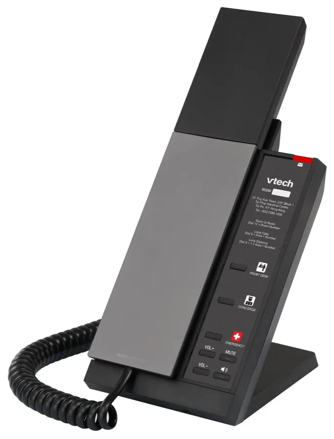 NG-S3212 1-Line SIP Corded Phone - Gunmetal & Black