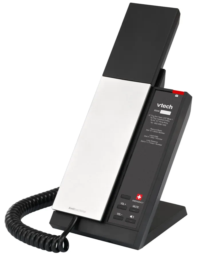 NG-S3212 1-Line SIP Corded Phone - Silver & Black
