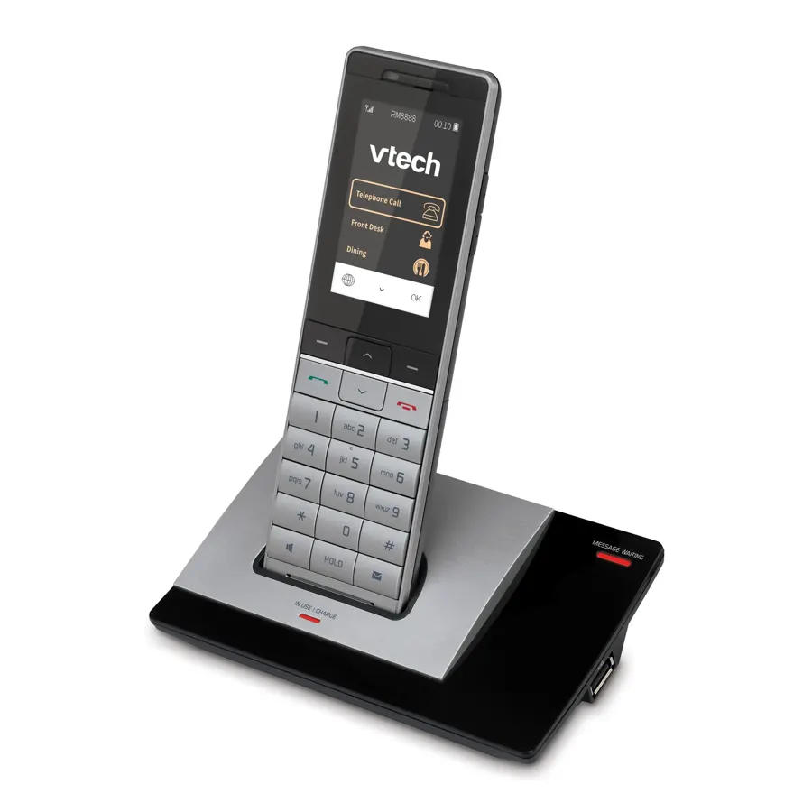 PMX-S5410 1-Line SIP Cordless Phone - Silver & Black