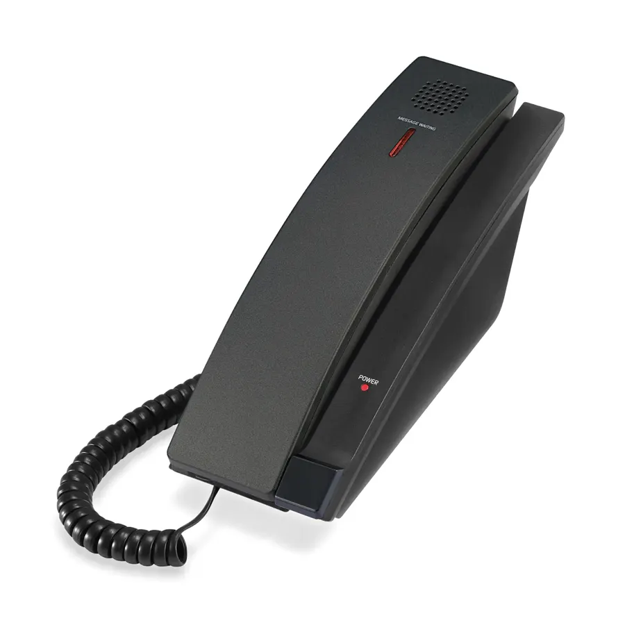 S2310-X 1-Line Contemporary SIP TrimStyle Hotel Telephone - Matte Black